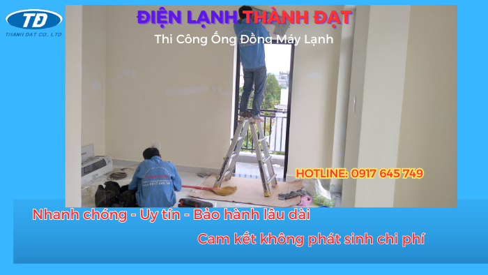 Thi công ống đồng máy lạnh quận4